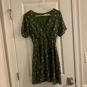SM Wardrobe green flower dress, Sz Medium